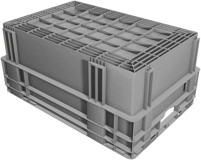 Drehstapelbehälter DTK 600x400x210 mm grau LA-KA-PE Drehstapelbehälter DTK 600x400x210 mm grau LA-KA-PE