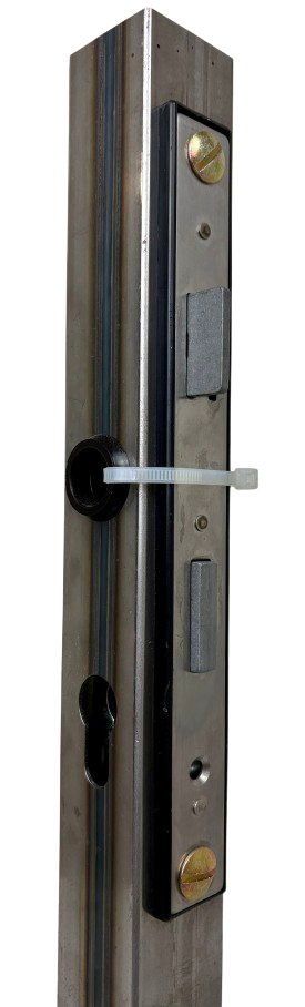 Rohrabschnitt m.Schloss,roh,40x40