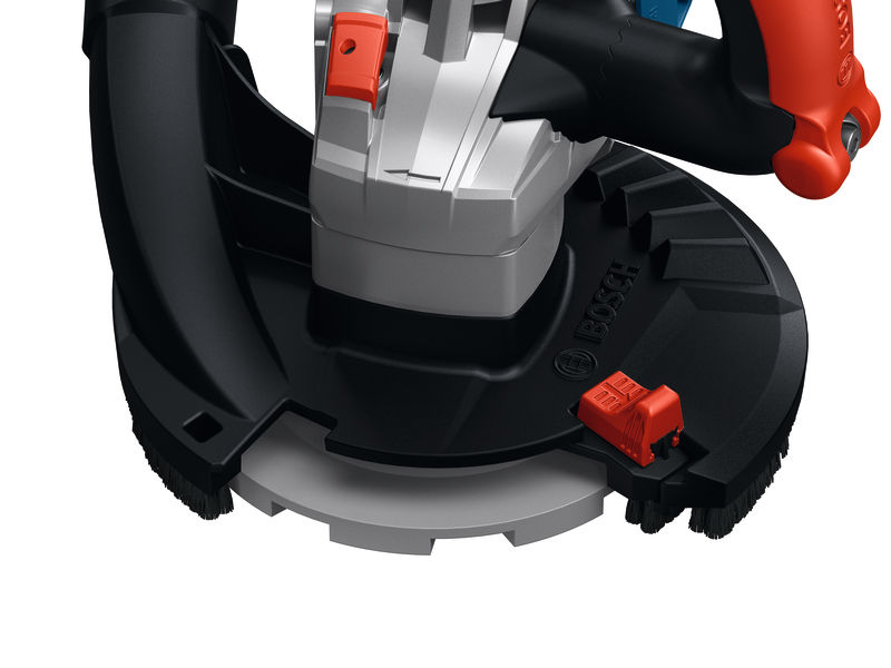 Betonschleifer GBR 18V-15 S von Bosch mit Staubschutz. Produkt-Detailbild