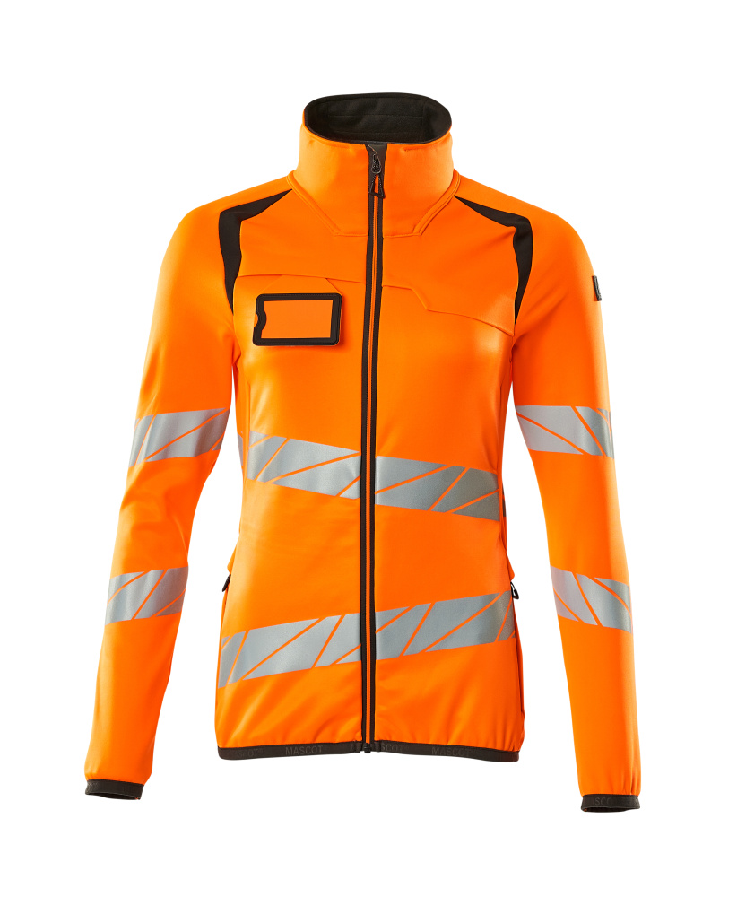 Produktfoto Fleecepullover mit Reißverschluss, Damen Microfleecejacke Größe 2XL, hi-vis orange/dunkelanthrazit