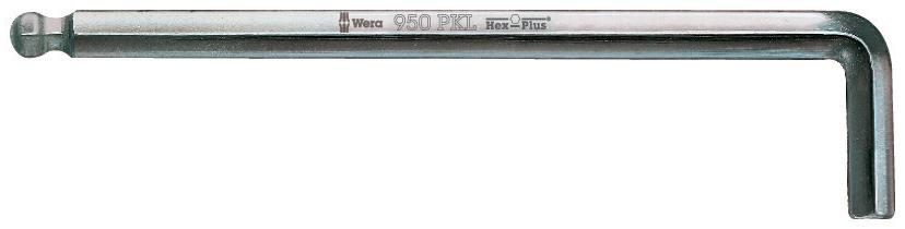 Winkelschraubendreher vernickelt mit Kugelkopf 10mm Wera