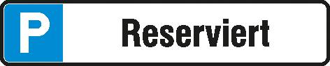 Parkplatzschild Alu B520xH110 mm Reserviert SafetyMarking Parkplatzschild Alu B520xH110 mm Reserviert SafetyMarking