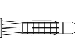 TOX-ALlzweck-Dübel ART 88383 TOX - Dübel TRIKA 10 x 62 Kunststoff S normal