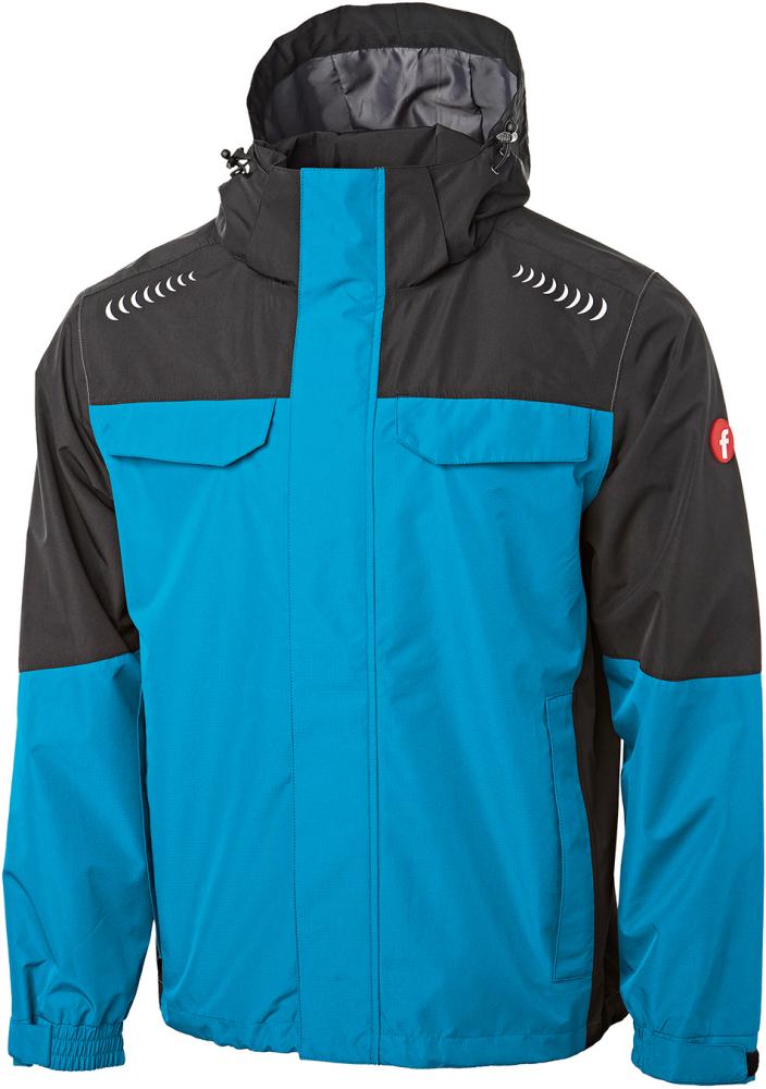 Regenjacke Plus türkis/schwarz Gr. L Fortis Elements