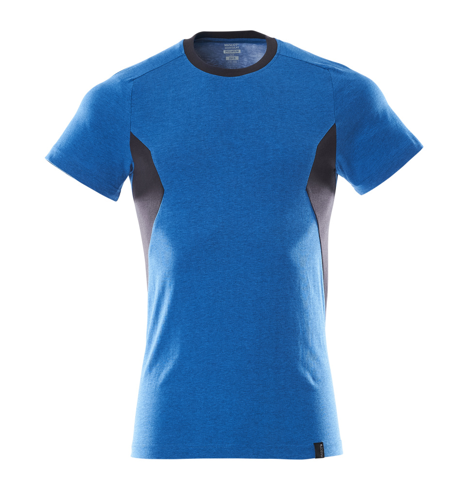 Produktfoto T-Shirt, moderne Passform T-shirt Größe 2XLONE, azurblau/schwarzblau