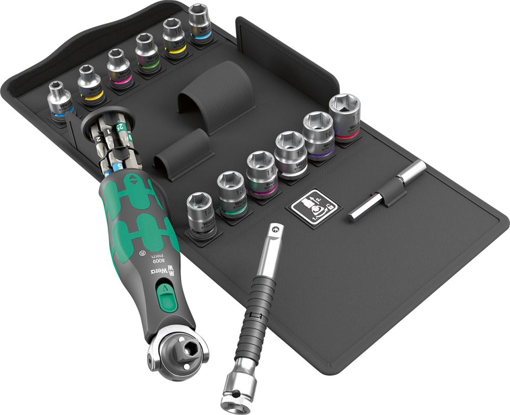 Magazin-Knarren-Satz 3/8"Zyklop Pocket 27-teilig Wera