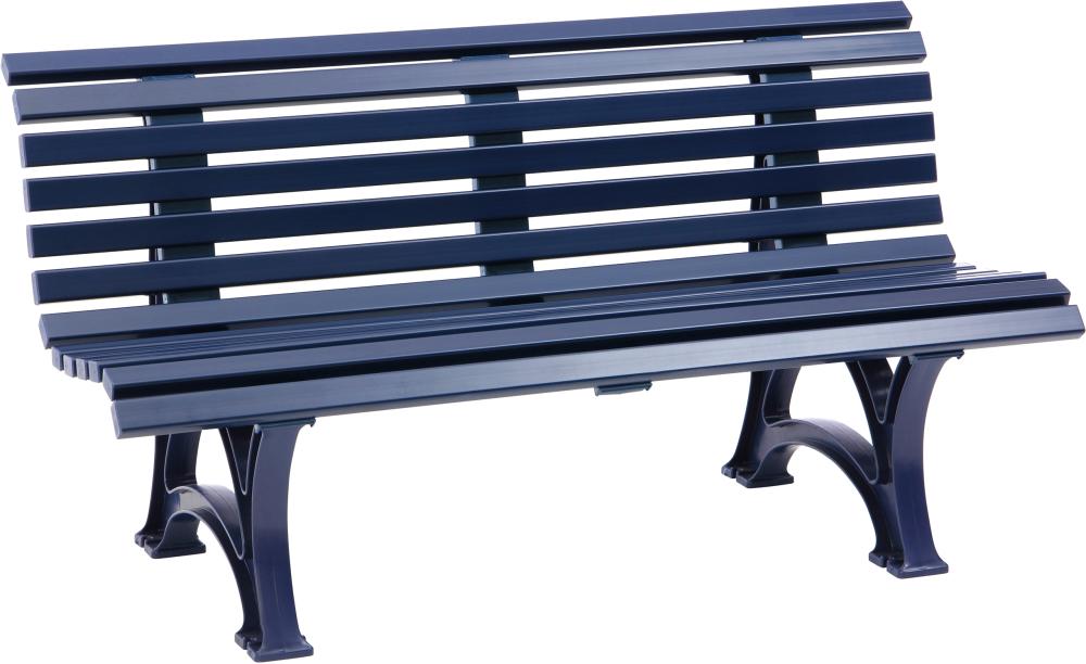 Gartenbank HELGOLAND 3-Sitzer Länge 1500 mm blau Blome