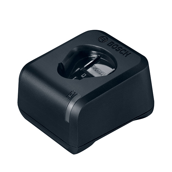 Schwarzes Bosch Batterieladegerät. Produktbild