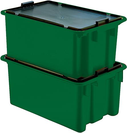 Drehstapelbehälter 45 l B600xT400xH250 mm grün LA-KA-PE Drehstapelbehälter 45 l B600xT400xH250 mm grün LA-KA-PE