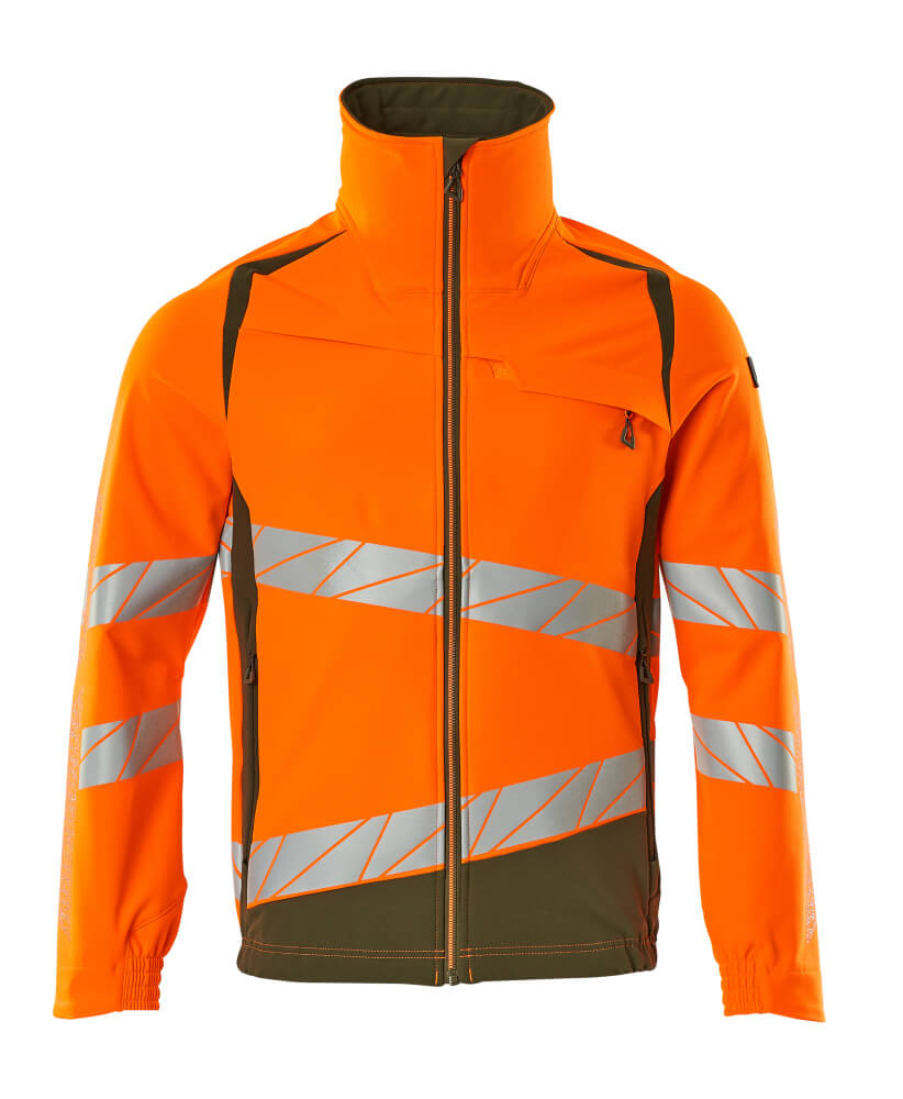 Produktfoto Jacke, ULTIMATE STRETCH Arbeitsjacke Größe 2XL, hi-vis orange/moosgrün