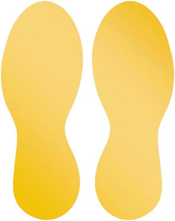 Bodenmarkierung "Fuß" ablösbar, 10 Stück (5 Paar) 90x240x0,2 Bodenmarkierung "Fuß" ablösbar, 10 Stück (5 Paar) 90x240x0,2