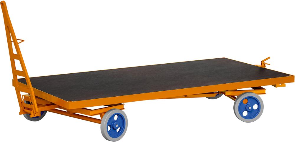ROLLCART Schwerl.-Indust-rieanhänger 2-Achs-Drehs-chemel. 2000kg 2000x1000-mm VG-Bereif. 360x60mm