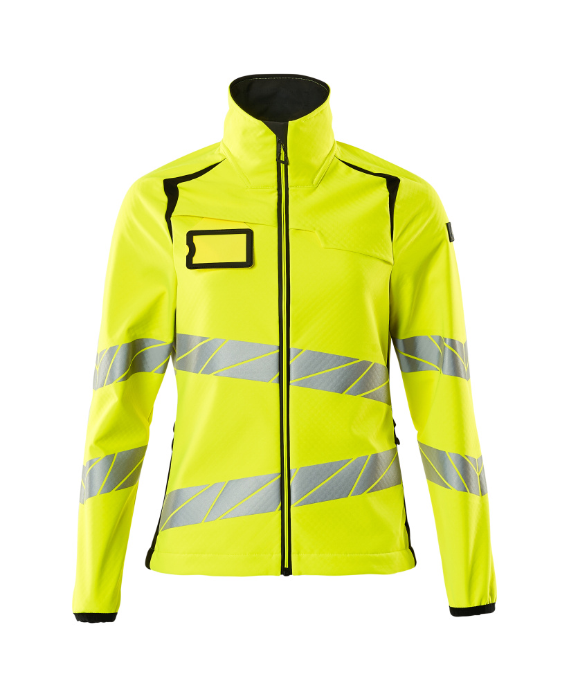 Produktfoto Soft Shell Jacke, Damenpassform Soft Shell Jacke Größe 2XL, hi-vis gelb/schwarz