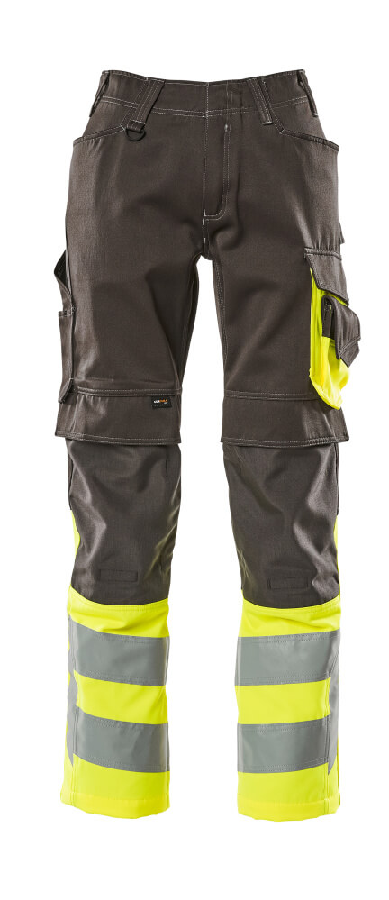 Produktfoto MASCOT® Leeds Hose Größe 76C46, dunkelanthrazit/hi-vis gelb