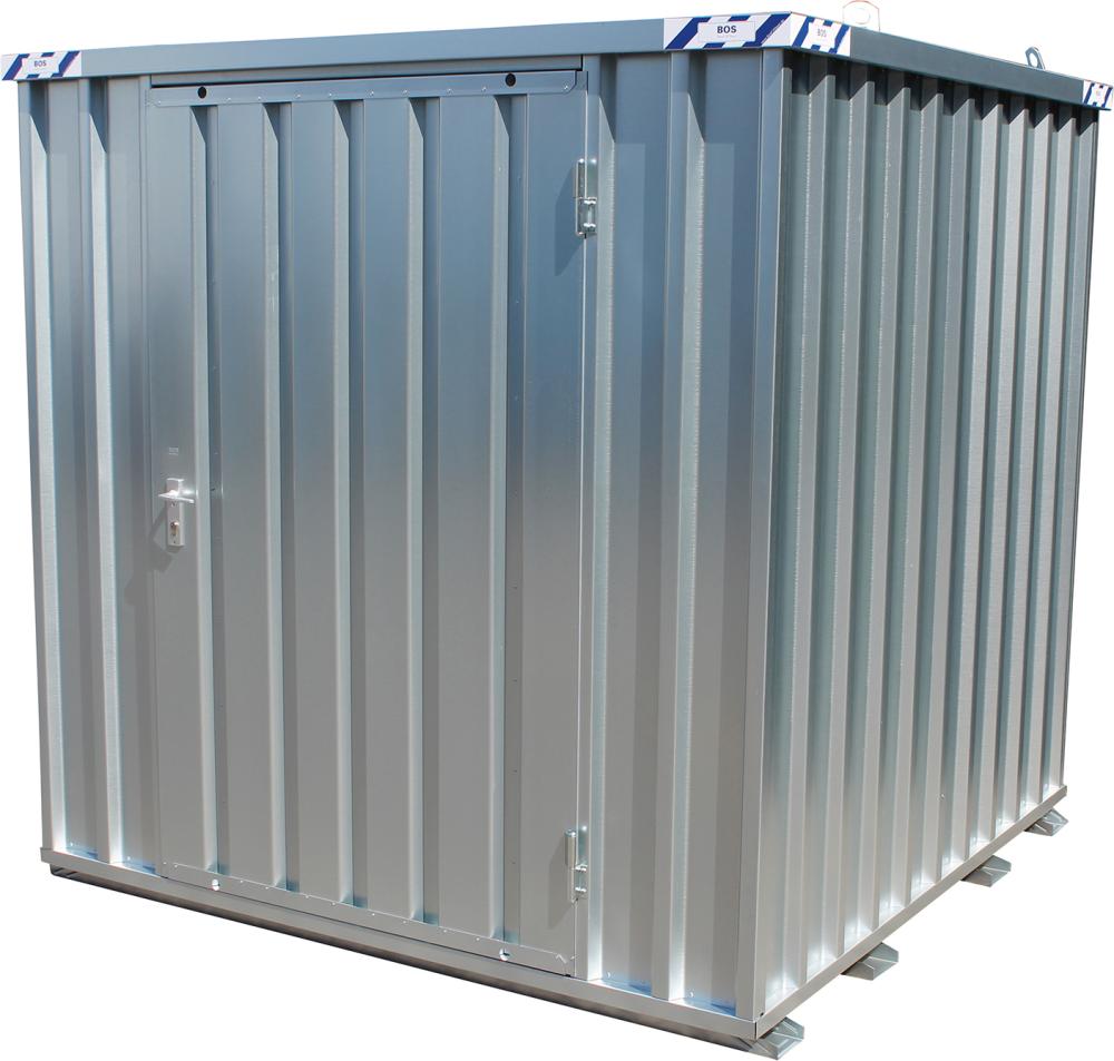 Materialcontainer 2x2m, 1-flügelige Tür 2m Seite BOS