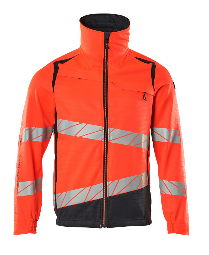 Produktfoto Jacke, Stretch-Einsätze Arbeitsjacke Größe 2XL, Hi-vis rot/schwarzblau