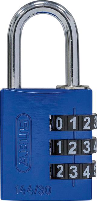 Zahlen-Hangschloss 144/30 blau Lock-Tag