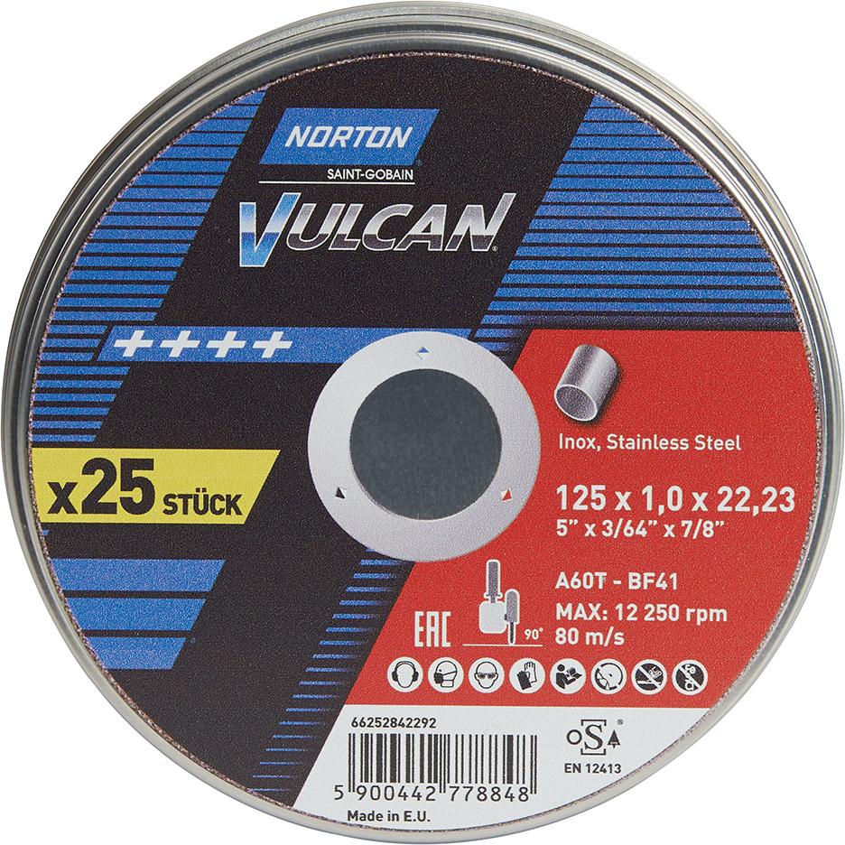 NORTON Trennscheibe Vulcan Inox 125x 1,0mm 25Stück