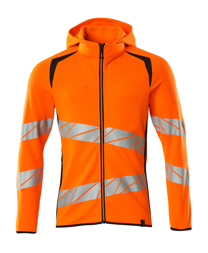 Produktfoto Sweatshirt mit Kapuze, moderne Passform Kapuzensweatshirt Größe 2XL, hi-vis orange/schwarzblau