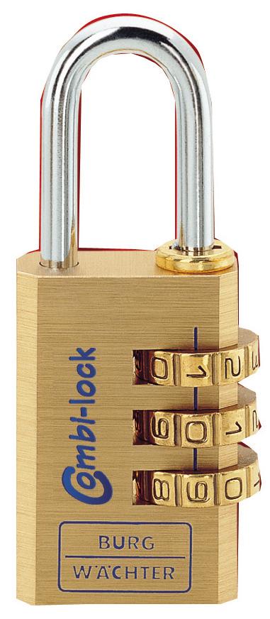Vorhangschloss Messing Combi Lock 80/30mm Burg-Wächter BURG WÄCHTER