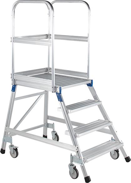 Podesttreppe einseitig 3 Stufen/Gitterrost Podesthöhe 0,72 m ZARGES Podesttreppe einseitig 3 Stufen/Gitterrost Podesthöhe 0,72 m ZARGES
