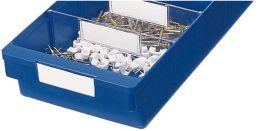 Etikett weiß für Kleinteilebox B152 mm VE 10 Stk. LA-KA-PE Etikett weiß für Kleinteilebox B152 mm VE 10 Stk. LA-KA-PE