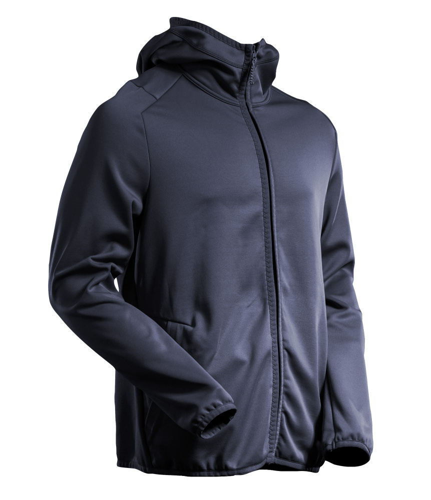 Produktfoto Fleecepullover, Kapuze, Reißverschluss Microfleecejacke Größe 2XL, schwarzblau