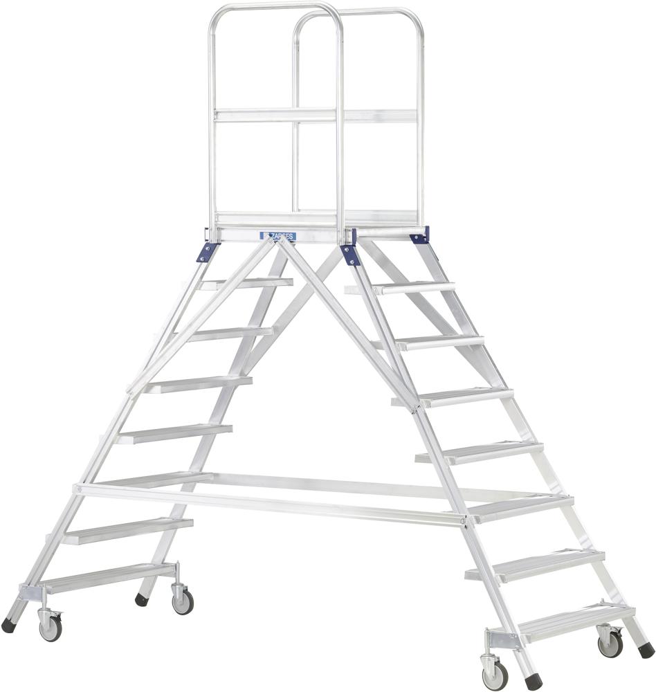 Podesttreppe beidseitig 4 Stufen/Gitterrost Podesthöhe 0,96 m ZARGES Podesttreppe beidseitig 4 Stufen/Gitterrost Podesthöhe 0,96 m ZARGES