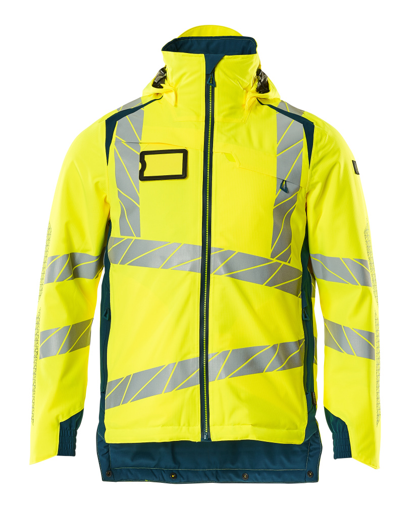 Produktfoto Winterjacke CLIMASCOT®, geringes Gewicht Winterjacke Größe 2XL, hi-vis gelb/dunkelpetroleum