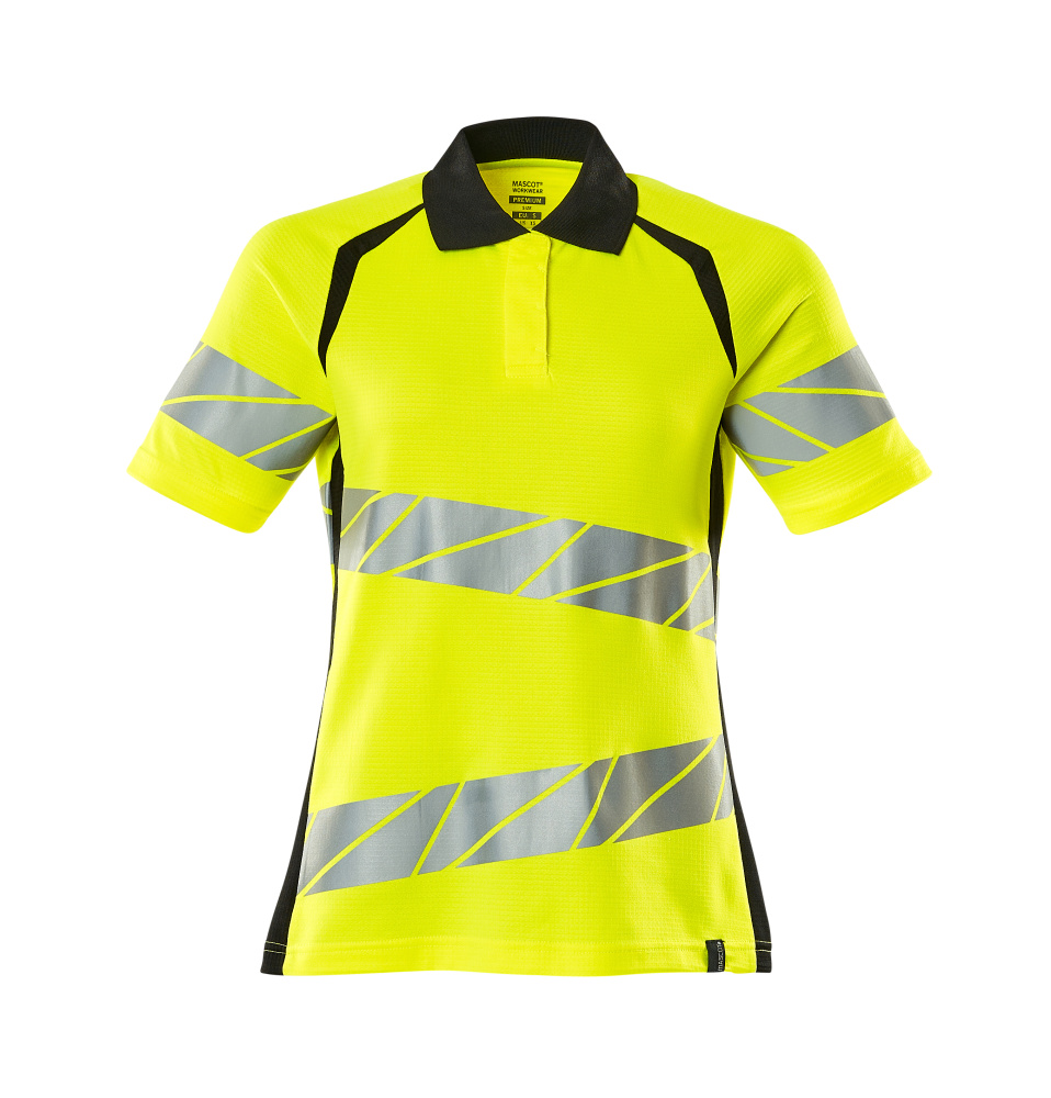 Produktfoto Polo-Shirt, Damenpassform Polo-shirt Größe 2XLONE, hi-vis gelb/schwarz