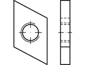 Hammerkopf-Gew.platten ART 88951 Hammerkopf Gewindeplatte Typ 28/15, M 10 , gal Zn gal Zn S normal