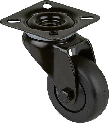 Lenkrolle A800.A85.050 mit Platte,Ø 50,B 20mm 50kg TPR