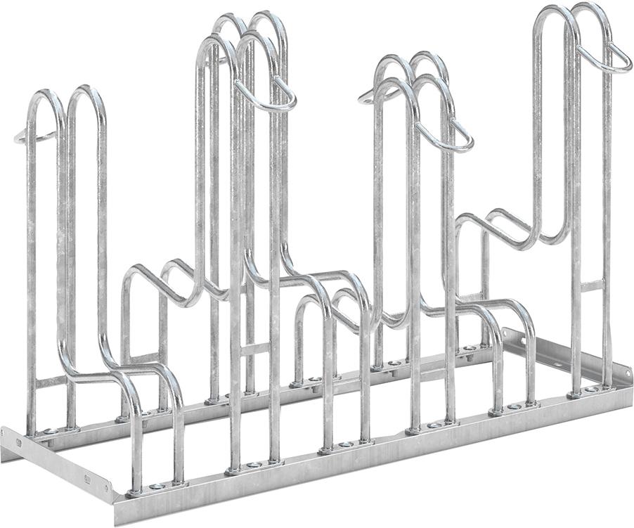 Fahrrad-Standparker zweiseitig, verzinkt L 1050 mm, 6 Plätze Fahrrad-Standparker zweiseitig, verzinkt L 1050 mm, 6 Plätze