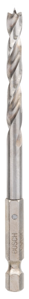 Holzspiralbohrer mit 1/4-Zoll Sechskantschaft, 6 x 63 x 106 mm