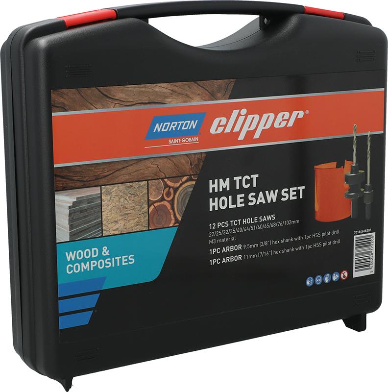 Lochsägen-Koffer "Holz" 12x TCT-Lochsägen