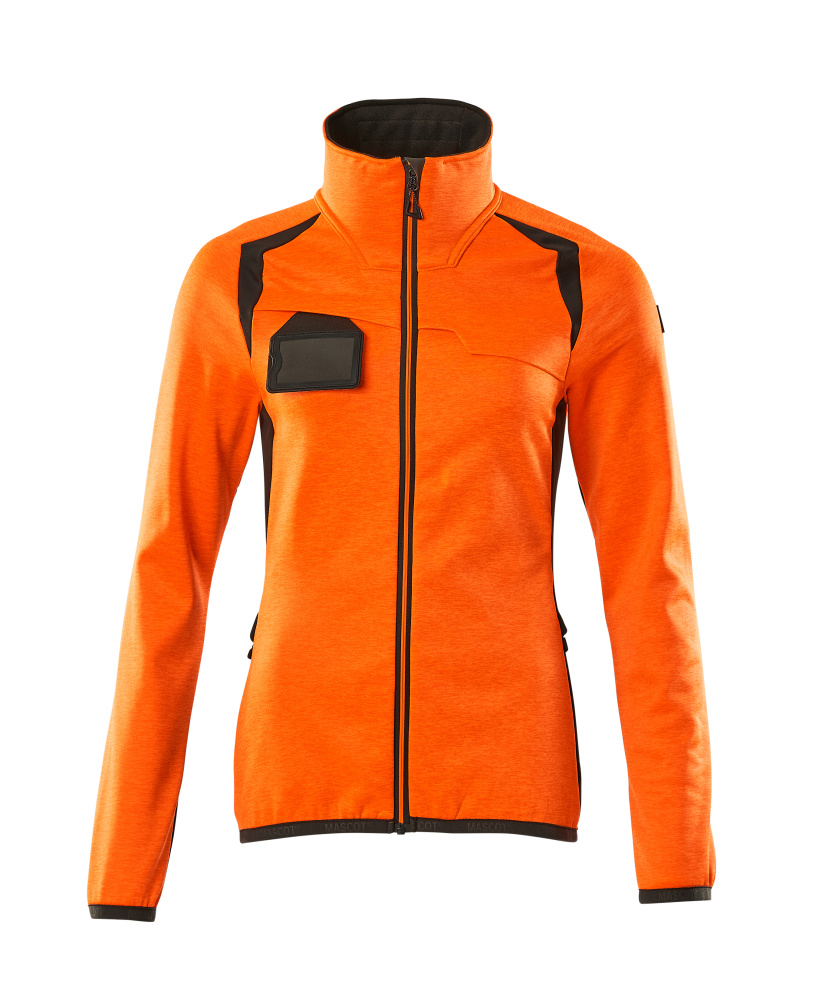 Produktfoto Fleecepullover mit Reißverschluss, Damen Microfleecejacke Größe 2XL, hi-vis orange/dunkelanthrazit