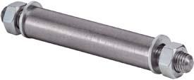 BS ROLLEN Achsmaterial Fort F.BO20 Achs ø20mm Achsl. 127mm Innengewinde