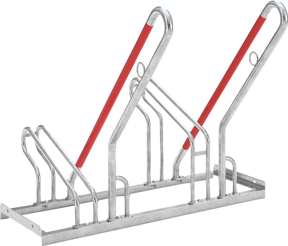 Fahrrad-Anlehnparker einseitig, verzinkt L 1000 mm, 2 Plätze Fahrrad-Anlehnparker einseitig, verzinkt L 1000 mm, 2 Plätze