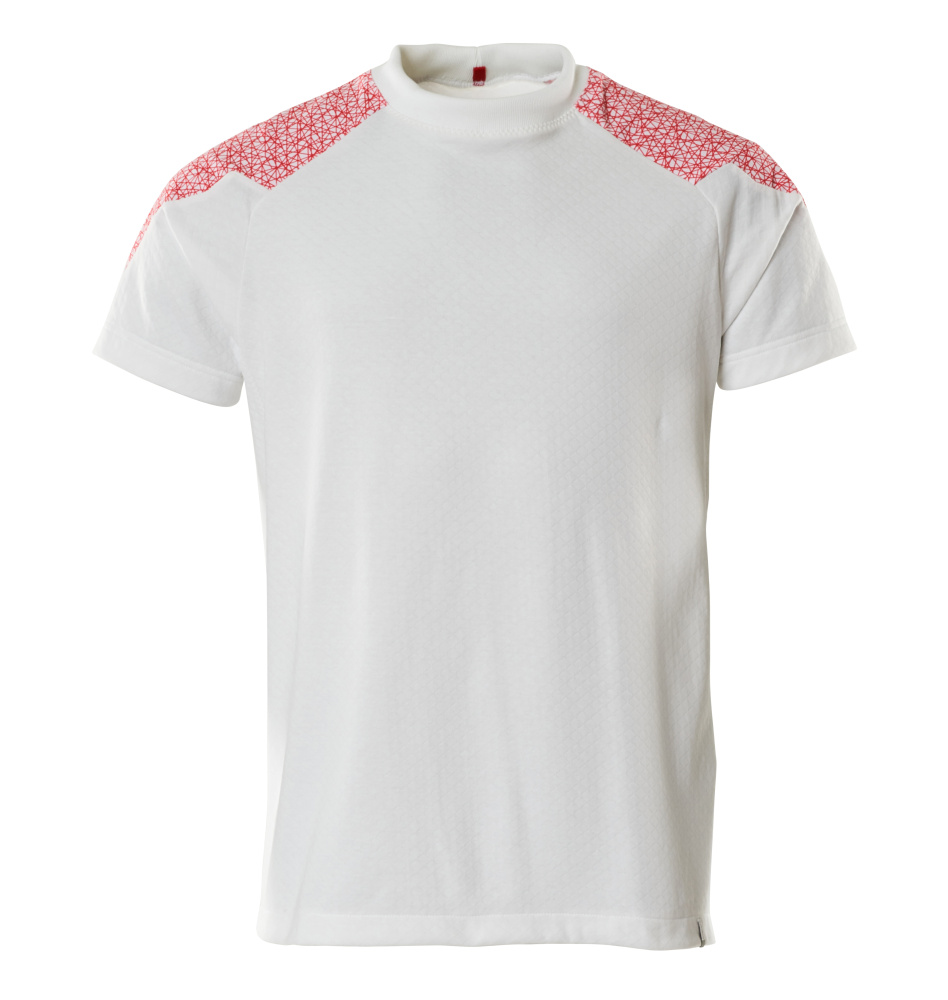 Produktfoto T-Shirt Größe 2XL, weiss/verkehrsrot