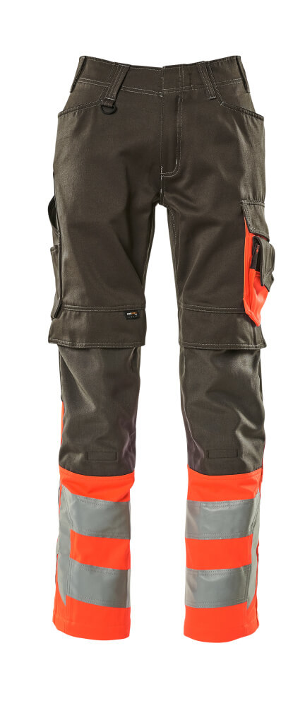 Produktfoto MASCOT® Leeds Hose Größe 76C46, dunkelanthrazit/hi-vis rot