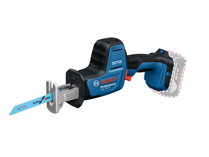 Säbelsäge GSA 18V-24 von Bosch mit bürstenlosem Motor. Produktbild dynamisch