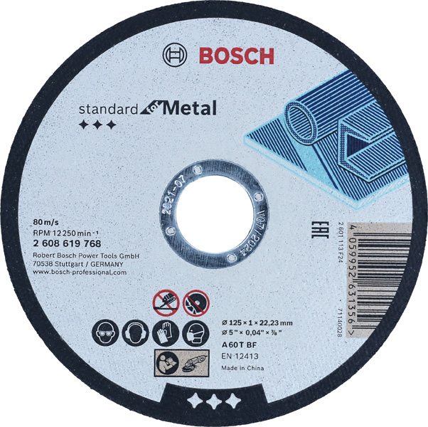 Standard for Metal Trennscheibe gerade, 125 mm, 22,23 mm