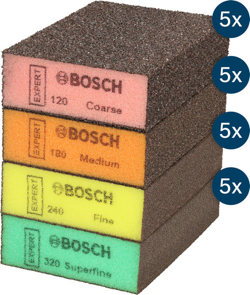 Bosch EXPERT S471 Schleifblock-Set, grob bis superfein. Produktbild