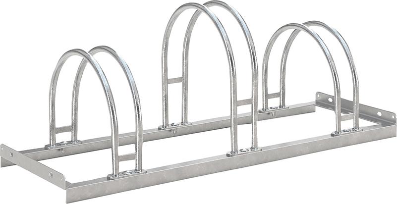 Fahrrad-Bogenparker einseitig, verzinkt L 1050 mm, 3 Plätze Fahrrad-Bogenparker einseitig, verzinkt L 1050 mm, 3 Plätze