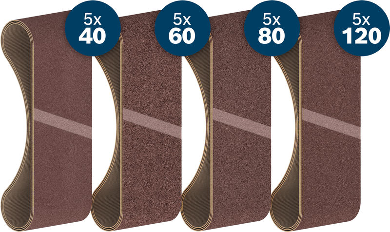 Bosch PRO X440 Schleifbandset, Körnung 100 x 610 mm. Produktbild