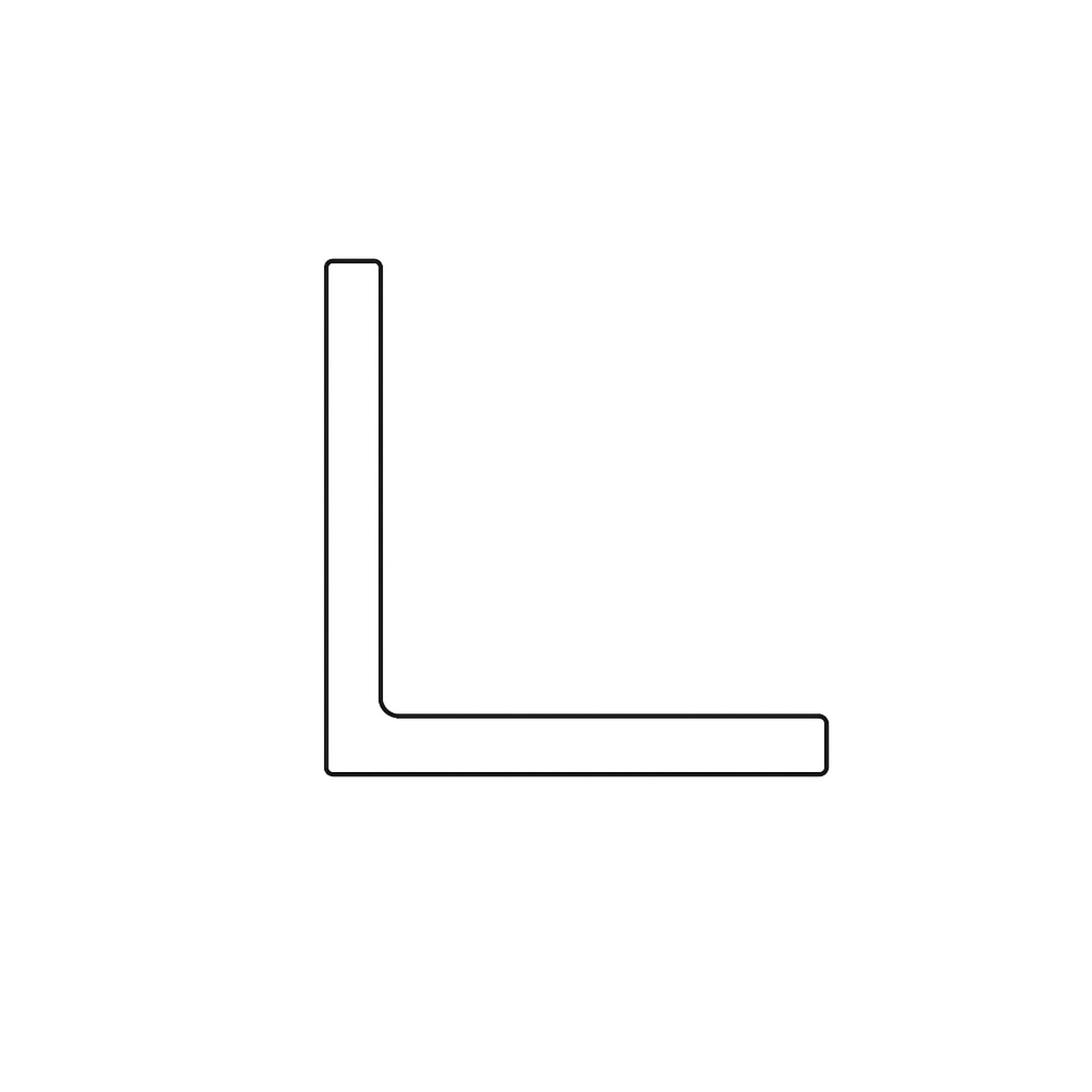 Edelstahl-Winkelstahl 1.4301, 100x100x10, Länge: 6,05 m