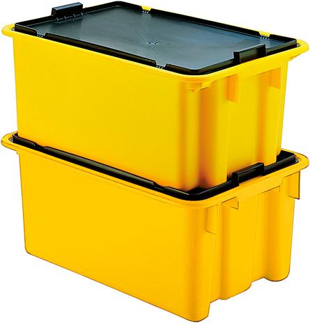 Drehstapelbehälter 45 l B600xT400xH250 mm gelb LA-KA-PE Drehstapelbehälter 45 l B600xT400xH250 mm gelb LA-KA-PE