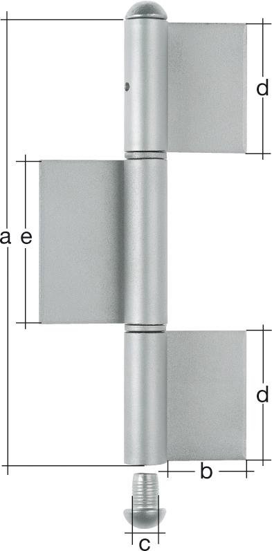 Konstruktionsband K08 3tlg. 220x14x50x4 mm GAH Alberts