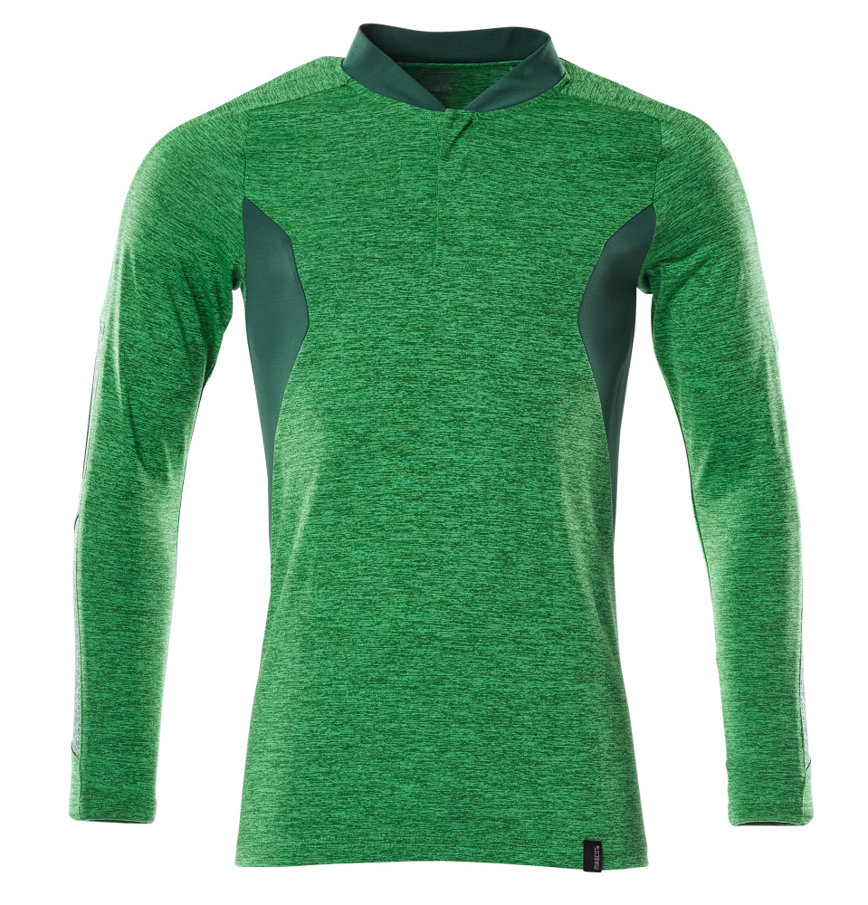 Produktfoto Polo-Shirt mit COOLMAX® PRO, Langarm Polo-shirt Größe 2XLONE, grasgrün/grün