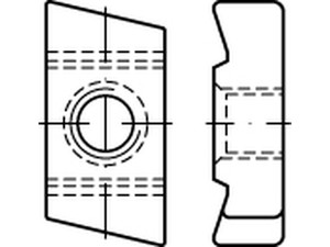 Hakenkopf-Gew.platten ART 88954 Hakenkopf Gewindeplatte Typ 40/22, M 10 , gal Zn gal Zn S normal